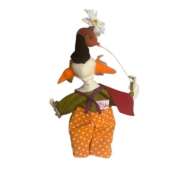Vintage 1990 Annalee Doll 10" Hobo Circus Clown with Orange Hair, Balloon, & Tag - Picture 6 of 16